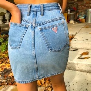 vintage guess denim skirt